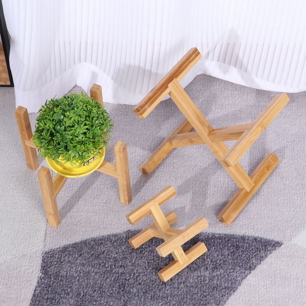 Floor-Standing Wood Flowerpot  - Bonsai Garden Display Stands avaliação e preço