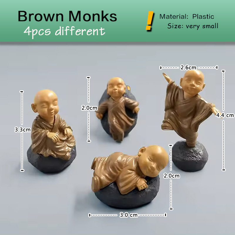 4 pçs chinês kong fu monge est - Bonsai Garden Art avaliação e preço