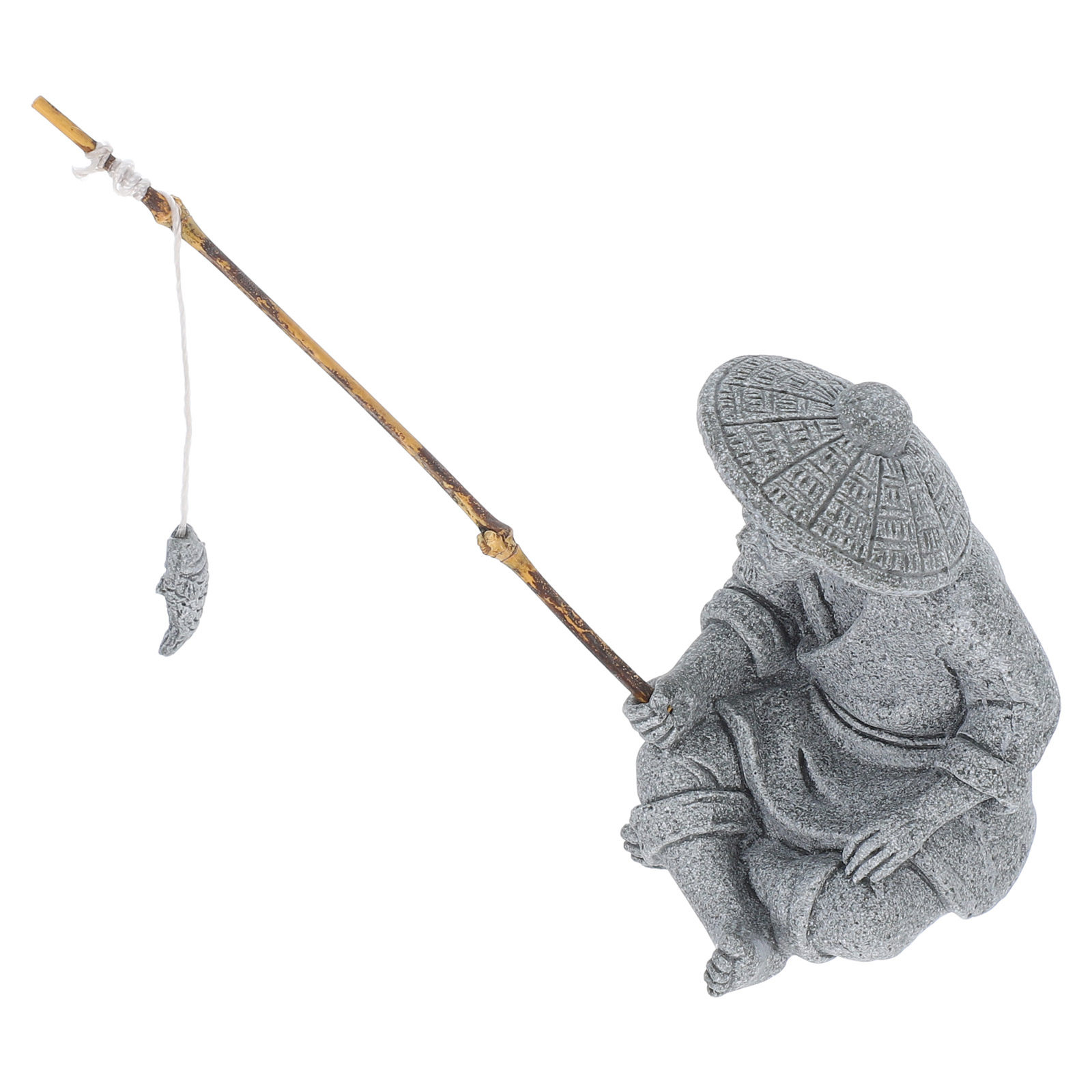 Escultura de Mini Pescador com - Bonsai Garden Landscape Design avaliação e preço